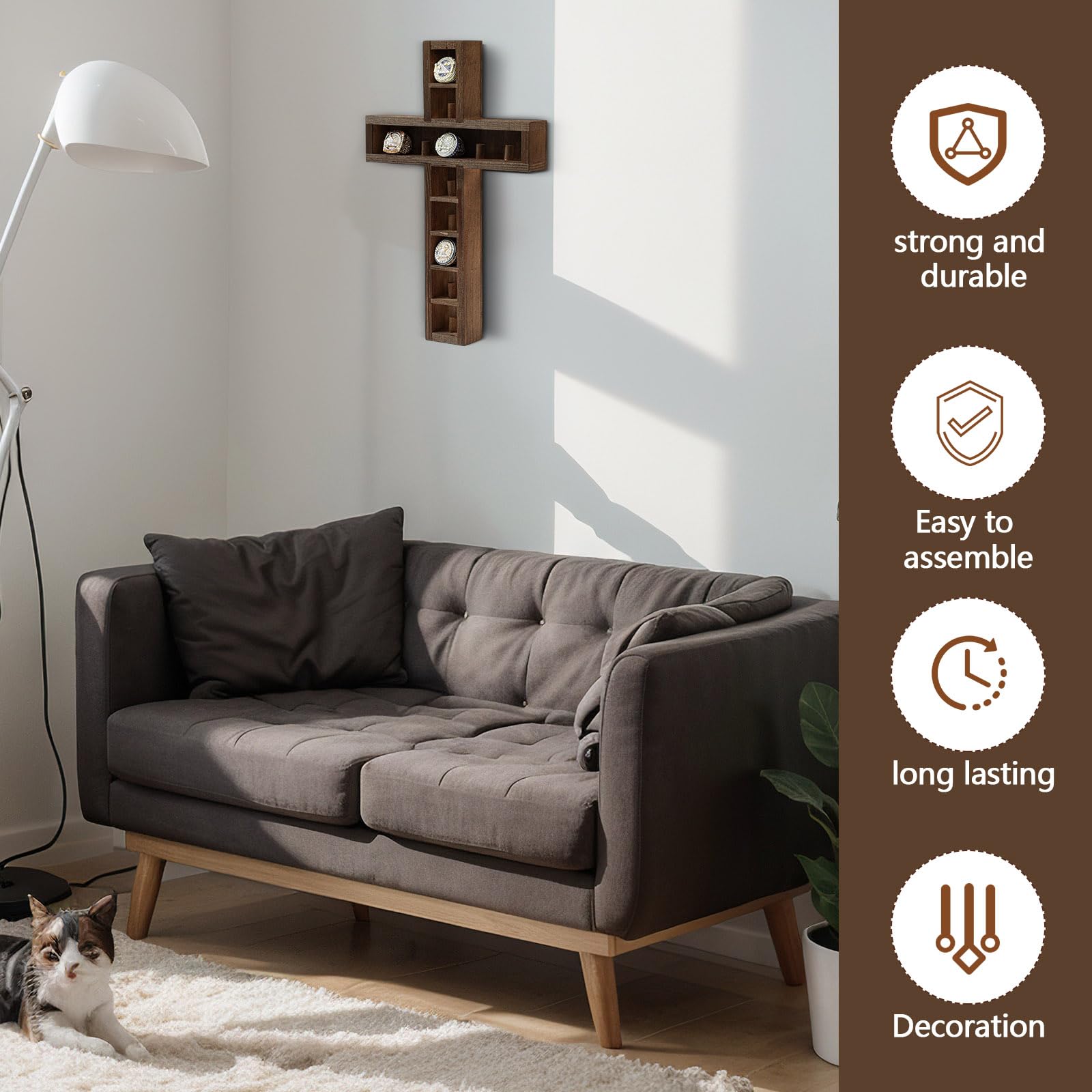 Teenyyou display with rings installed demonstrating tidy, visible collection