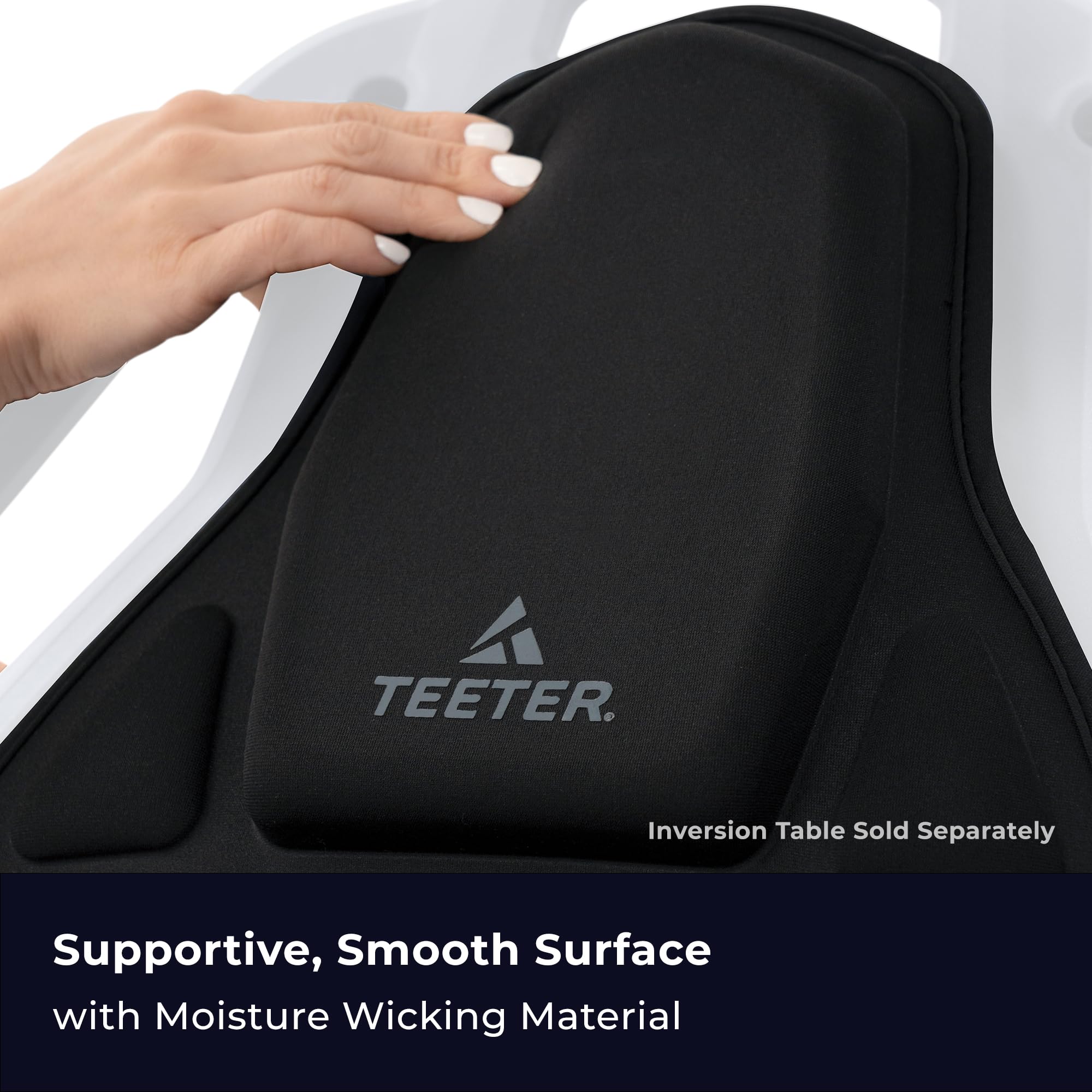 TEETER cushion side profile highlighting thick supportive padding for comfort