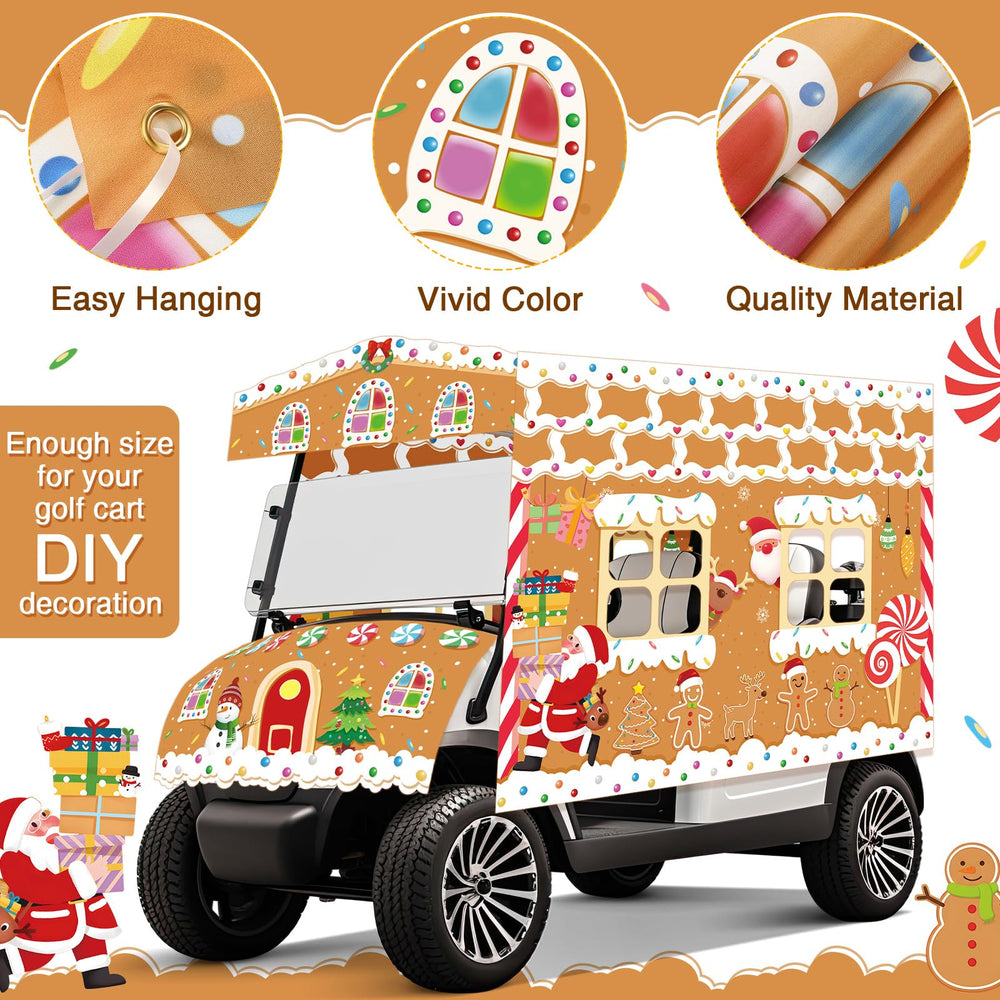 Tegeme fabric detail showing gingerbread and candy pattern for vibrant visuals