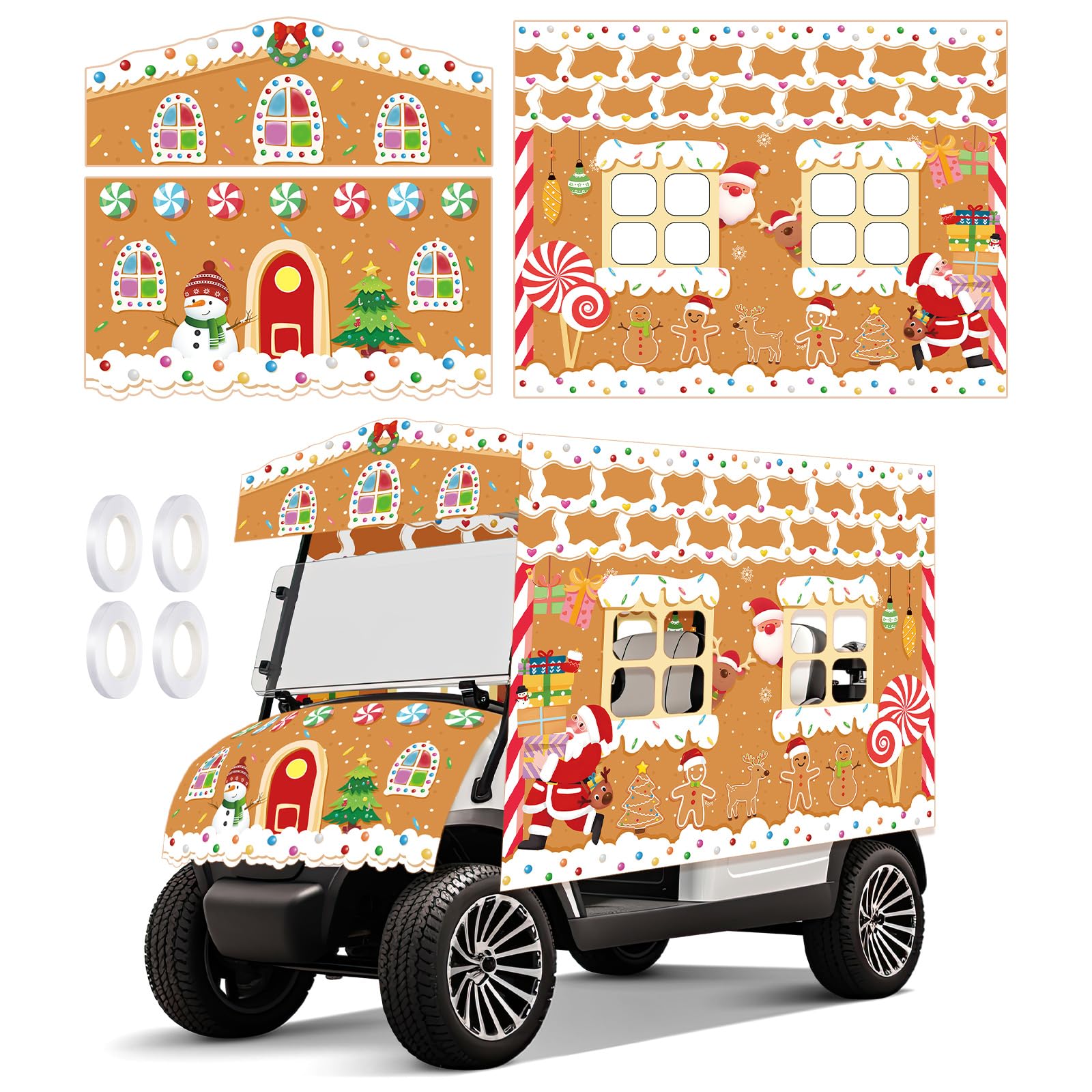 Tegeme front cover closeup showing candy-cane print and festive curb appeal