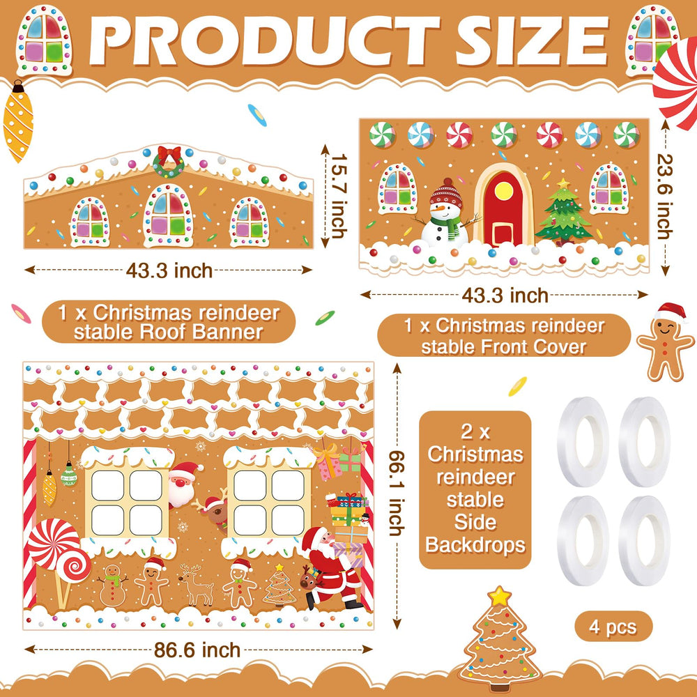 Tegeme side backdrop full panel draped on cart enhancing holiday presence