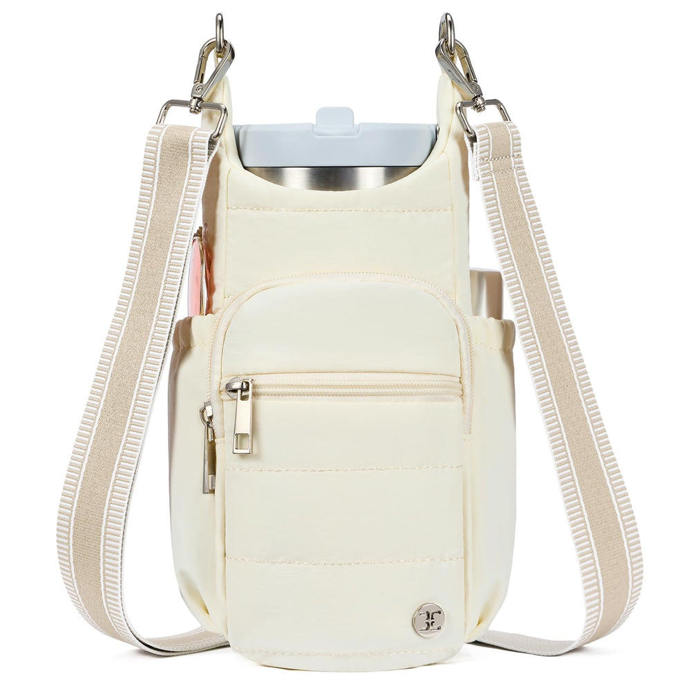 Telena front view showing zip closure and organized pockets for easy access