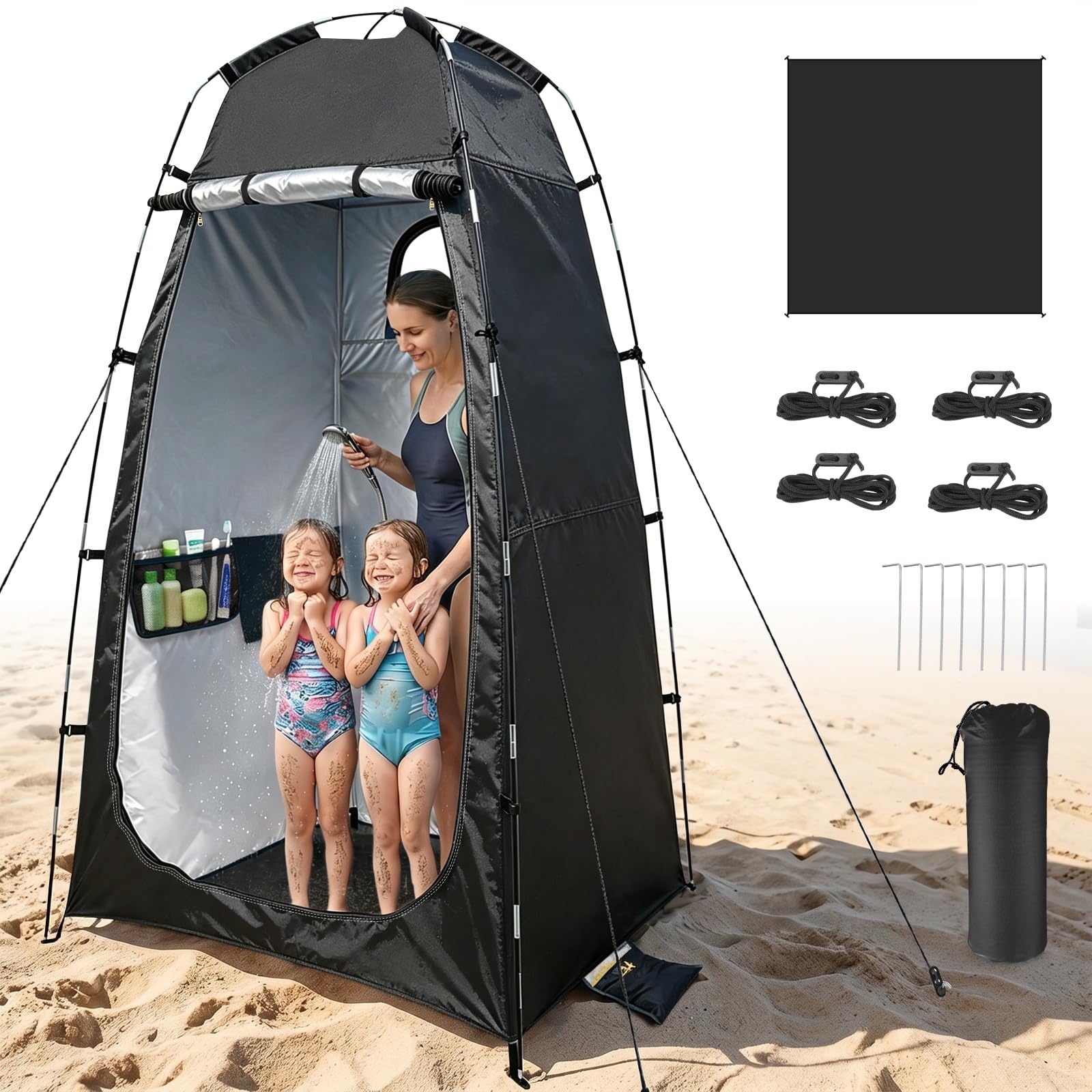Telergyus front view showing full tall privacy and easy entry
