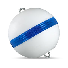 Tellegloww front view of 12-inch mooring buoy shows visibility and protection