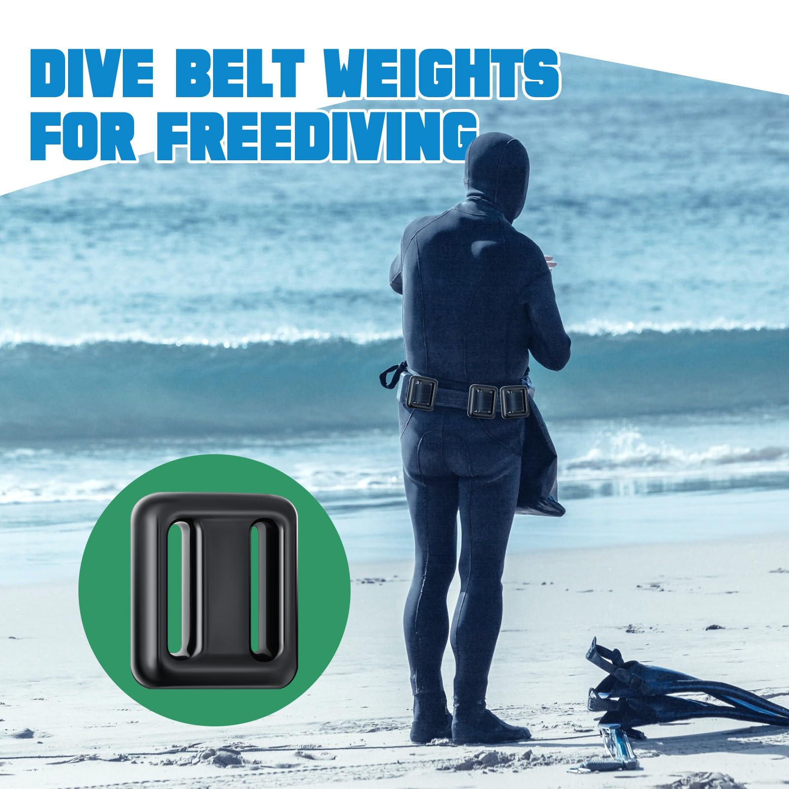 Tellegloww weights beside measuring tape showing compact dimensions for easy packing
