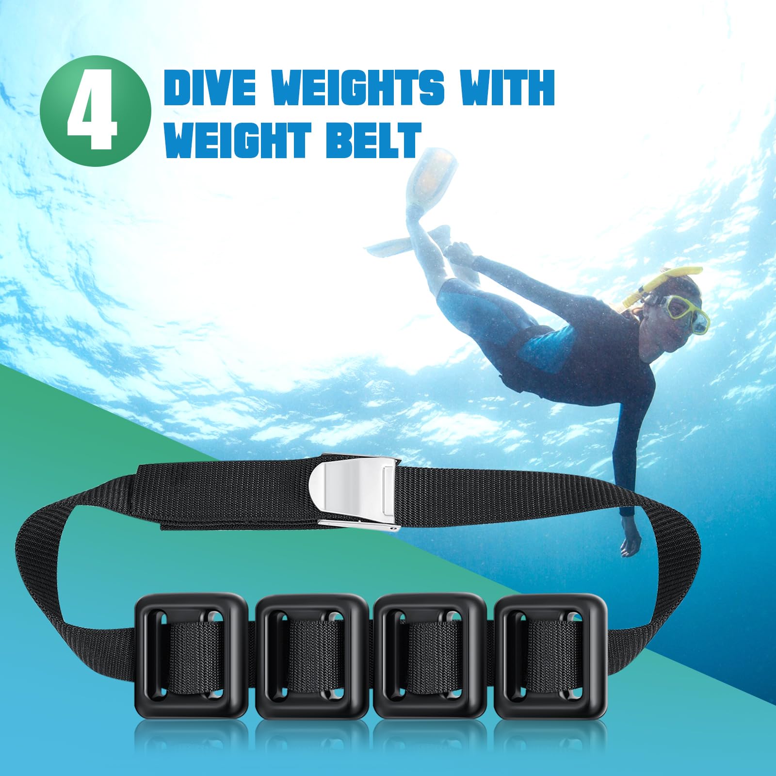 Tellegloww weights stored in a dive suit pocket demonstrating compact portability
