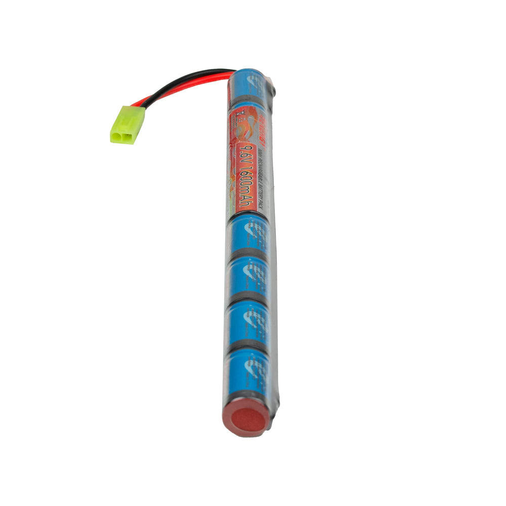 Tenergy battery next to ruler showing scale and lightweight 6.7 oz benefit