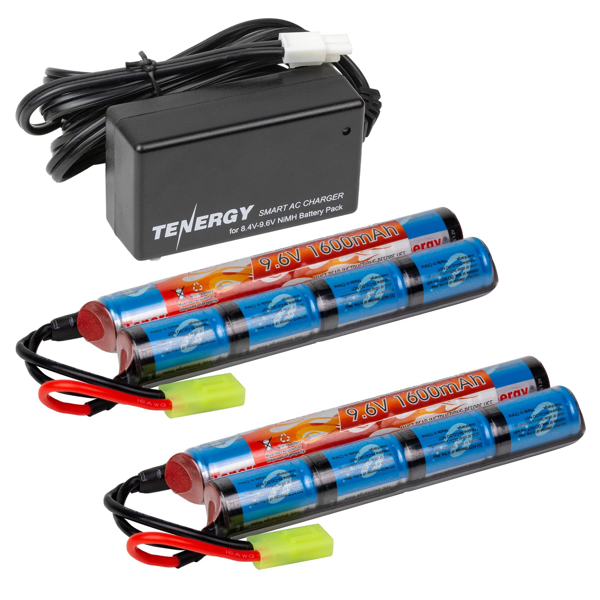 Tenergy battery next to ruler for size comparison showing compact dimensions advantage
