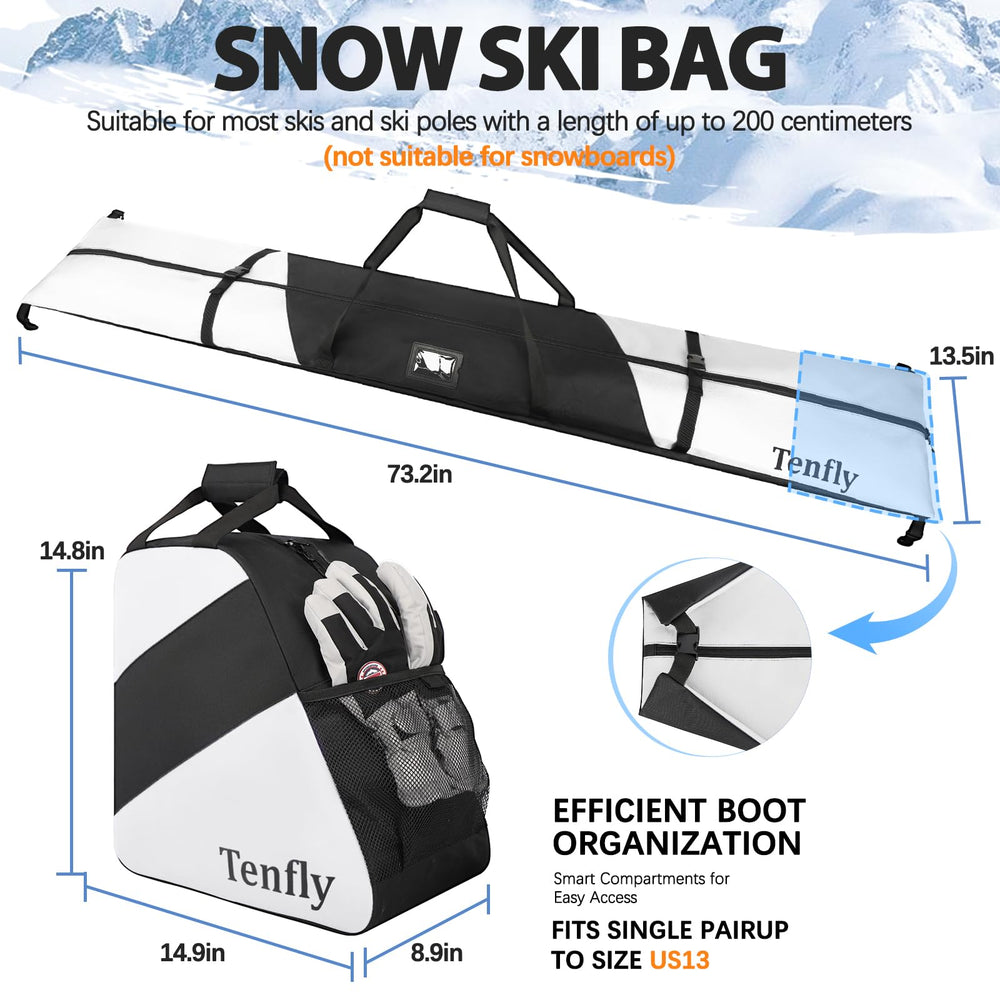 TENFLY boot bag zipper detail highlighting quick access and secure pack benefit
