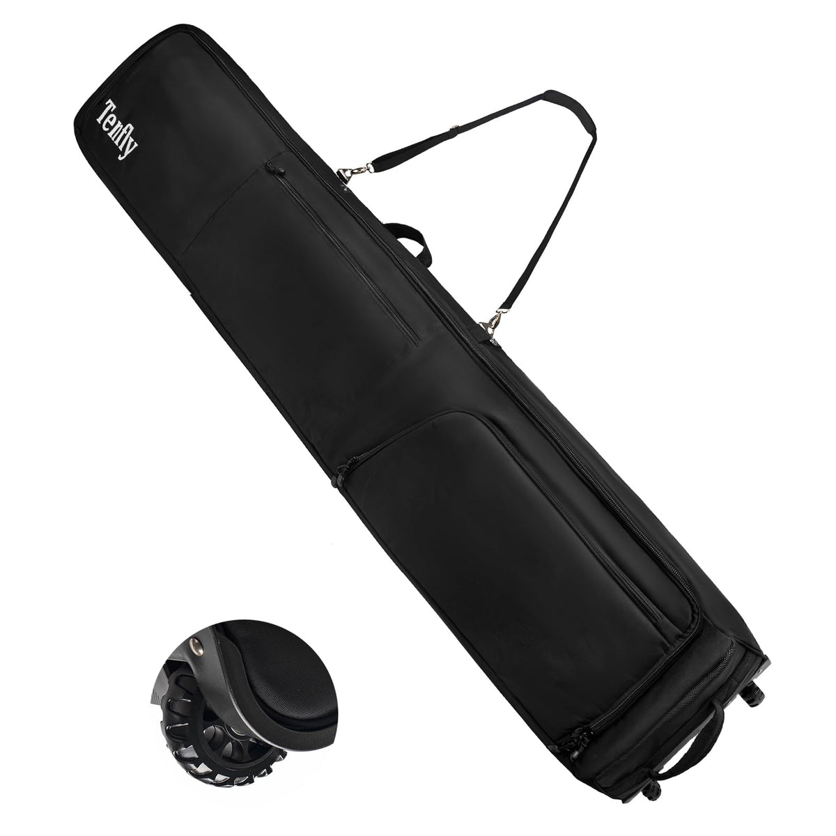 TENFLY front view showing full-length bag and durable exterior protection