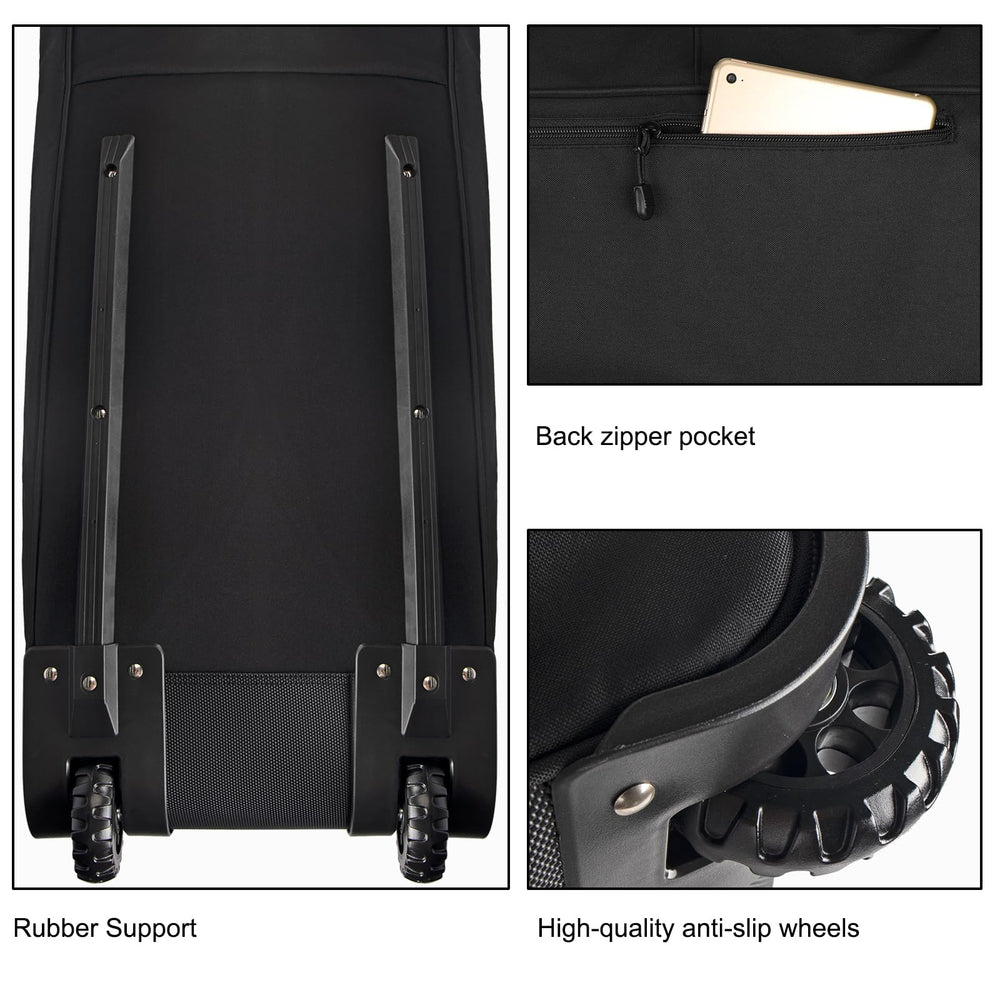 TENFLY open bag packed with skis boots and helmet for travel convenience
