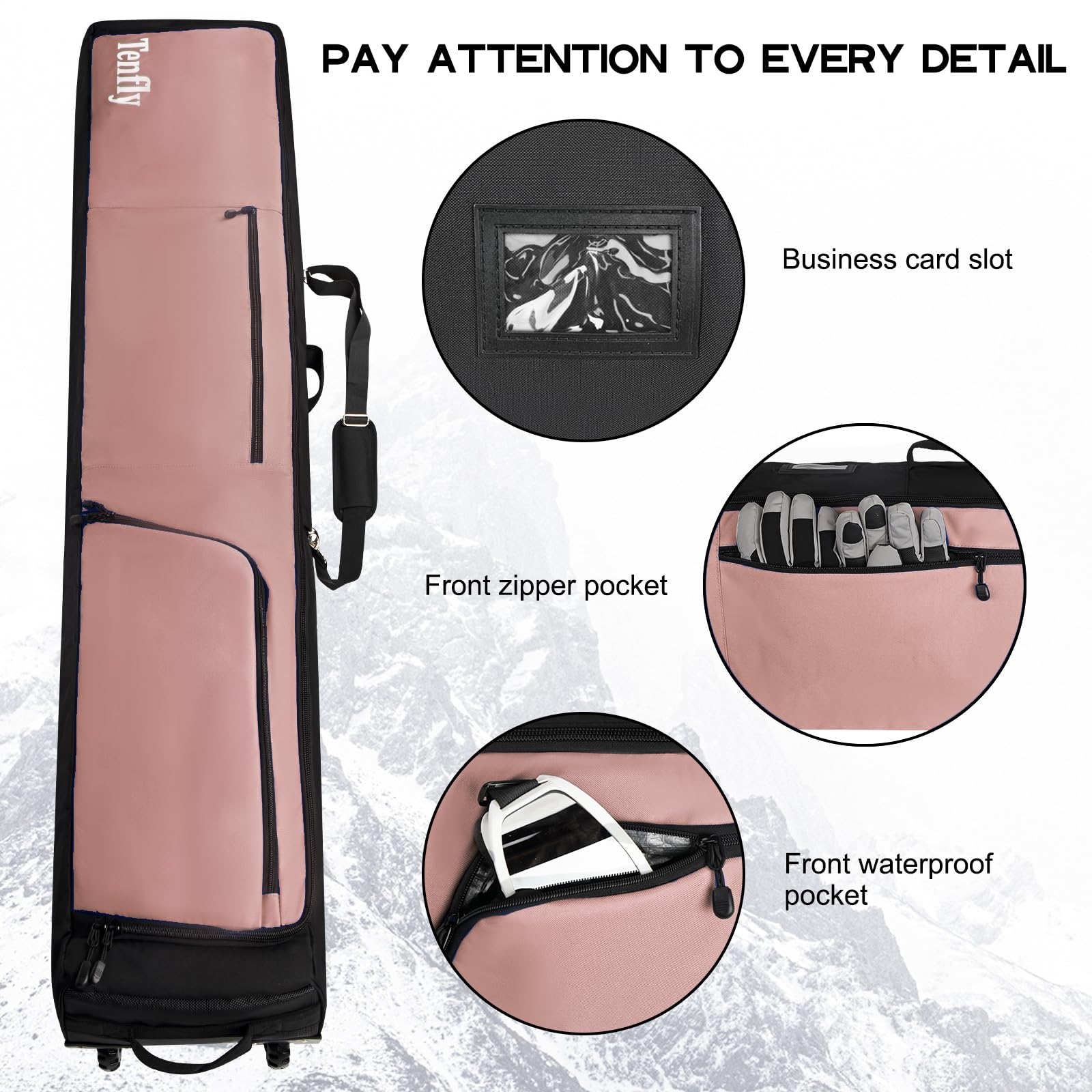 TENFLY reinforced handle and detachable shoulder strap for versatile carrying