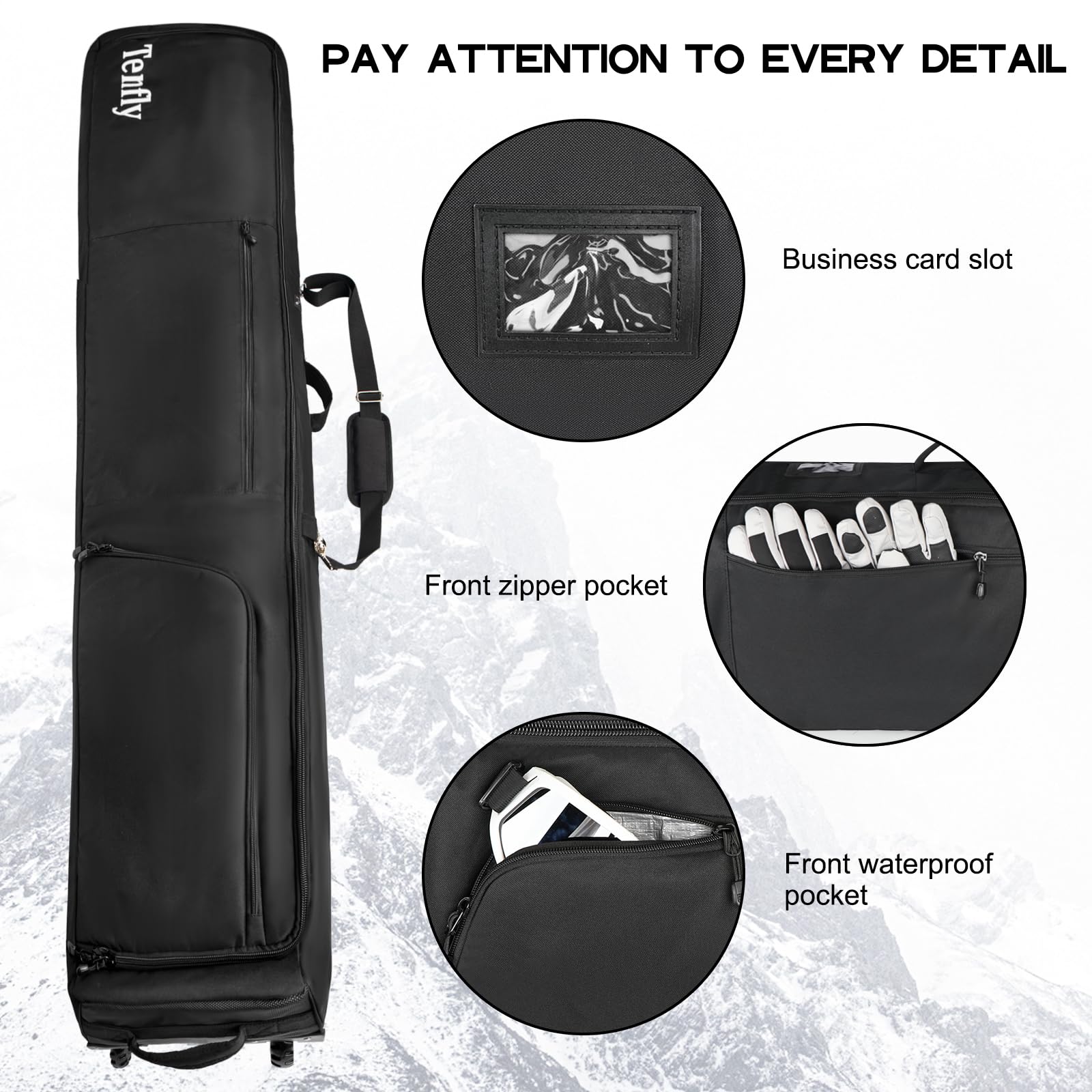 TENFLY reinforced straps and handles for secure carrying and lifting