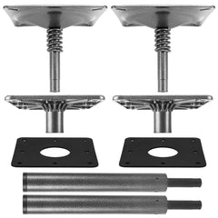 TENGBASE front view of pedestal and 7x7 base showing stable footprint and compatibility