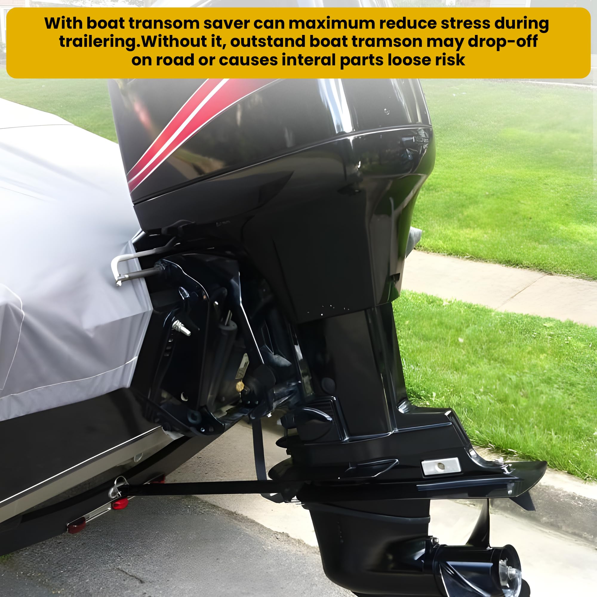 TENGBASE installed on trailer in transit reducing vibration during travel