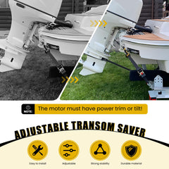 TENGBASE mounted on trailer securing outboard to reduce road shock