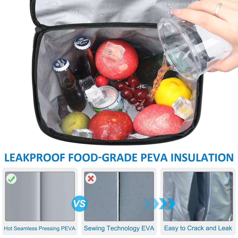 Tenot cooler backpack open revealing insulated main compartment for long-lasting chill