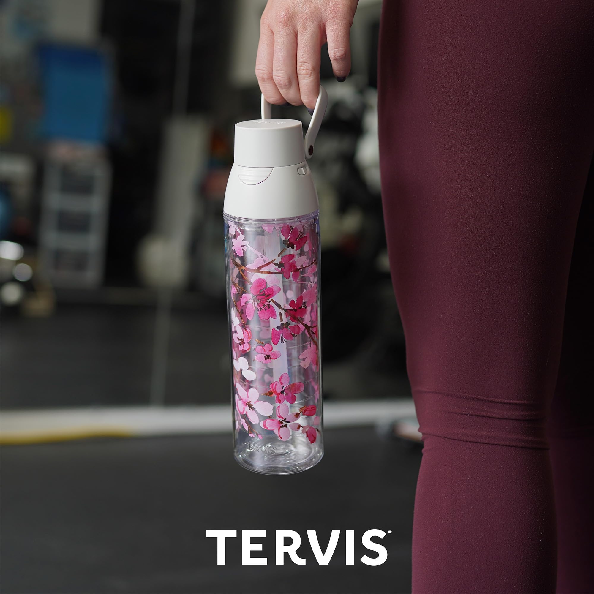Tervis bottle inside backpack pocket, leak-resistant for travel