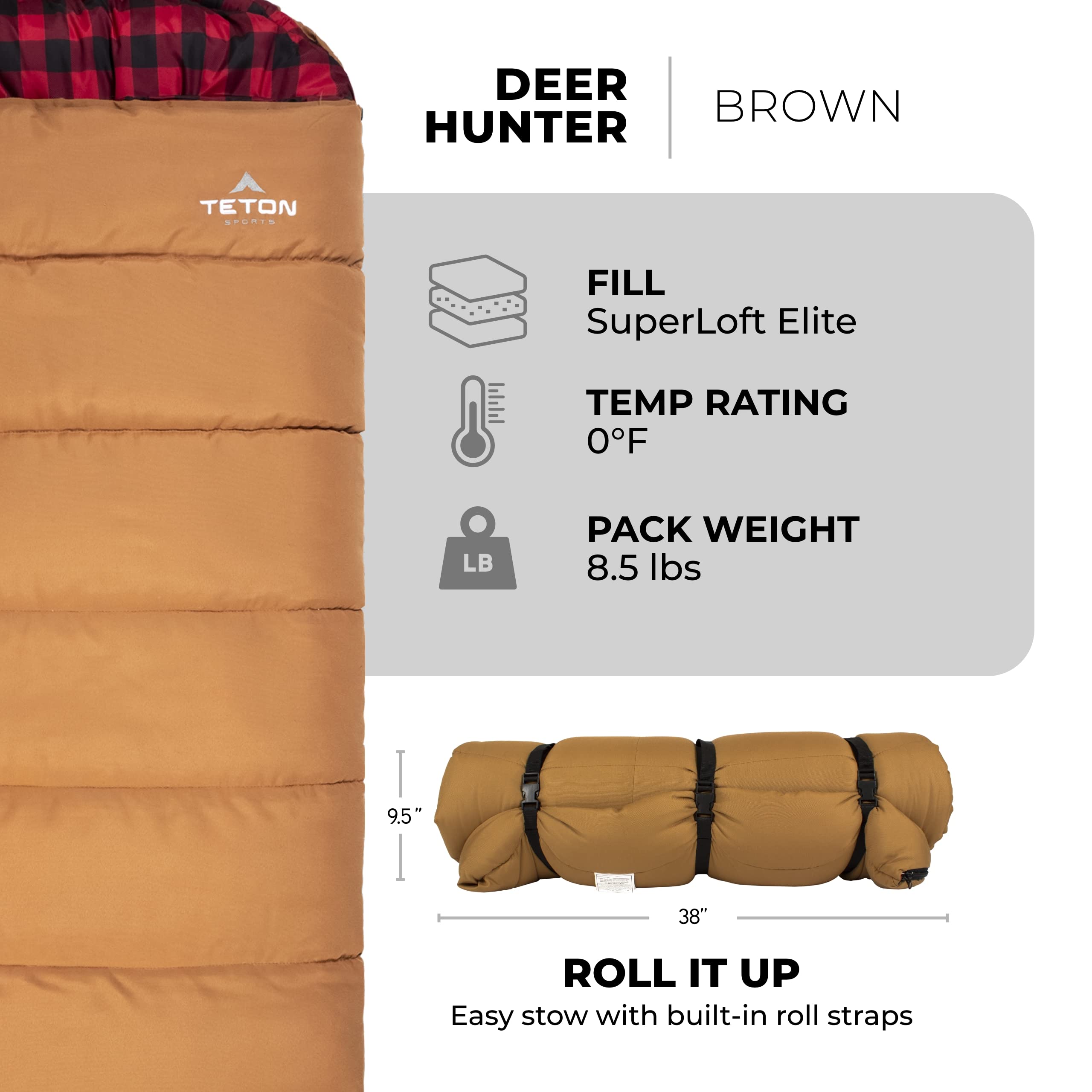 TETON Sports soft poly-flannel lining close-up delivering comfortable, warm sleeping surface