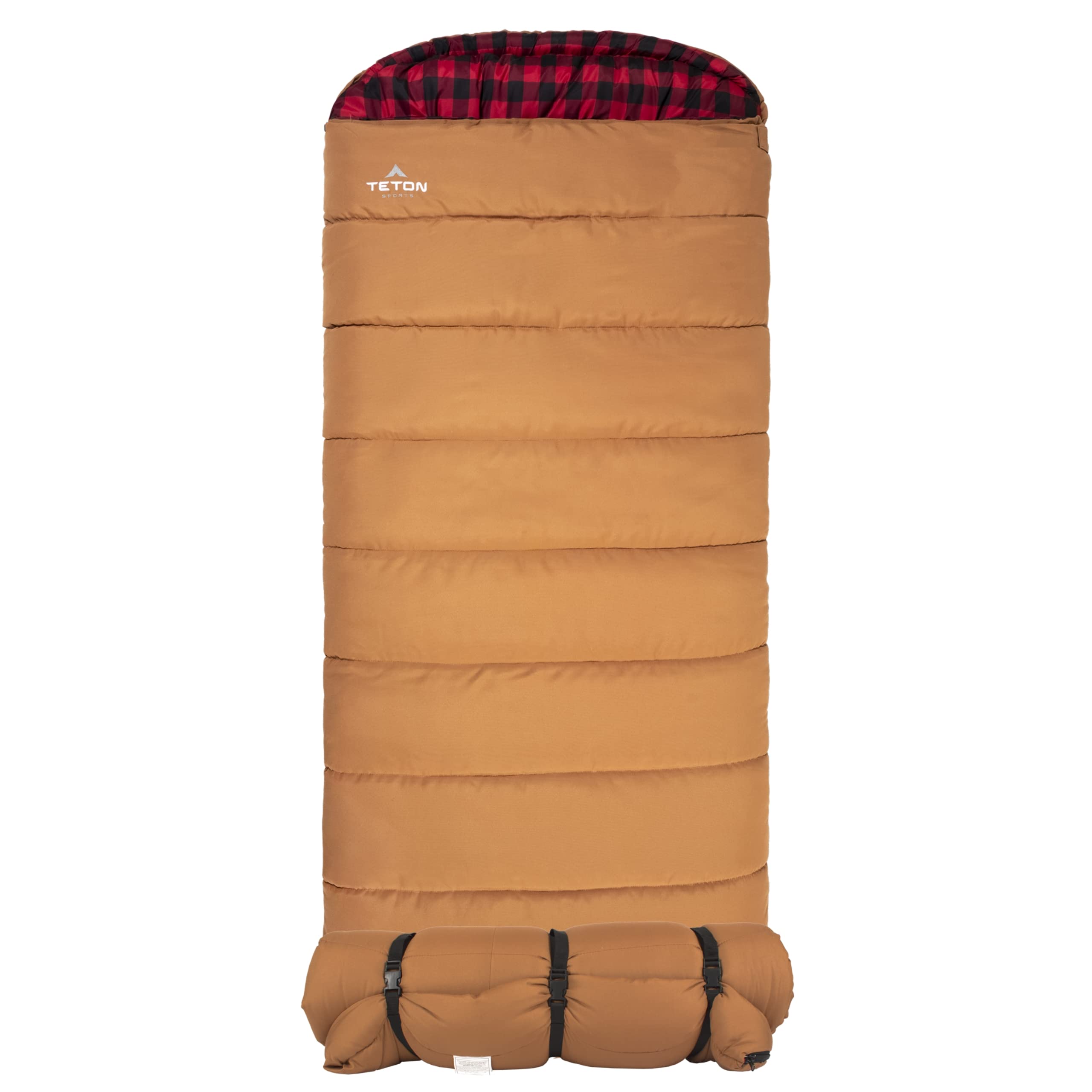 TETON Sports Deer Hunter front view showing full bag and shape for warm sleep
