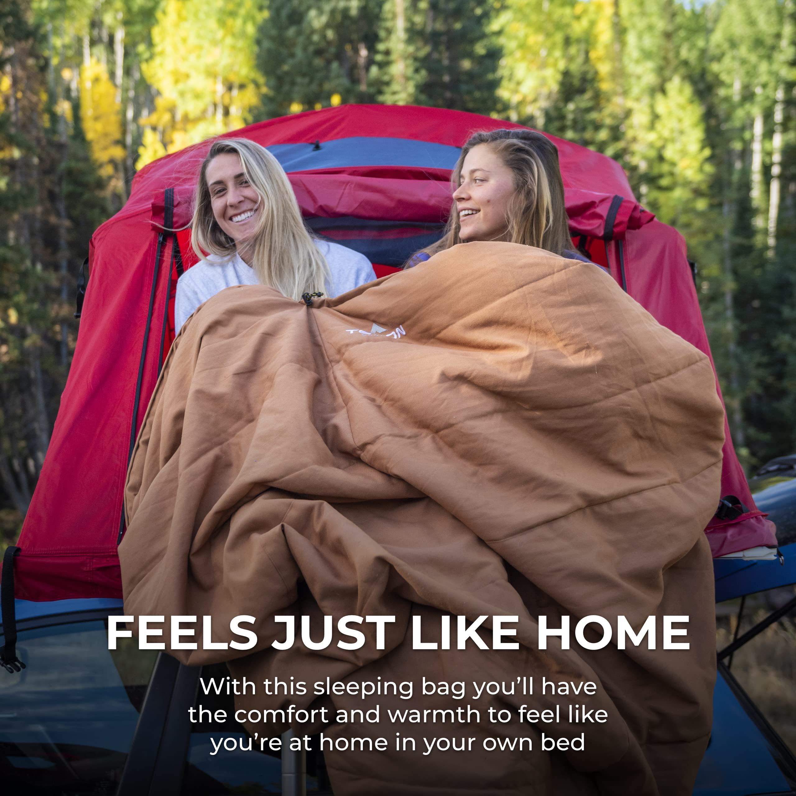 TETON Sports packed bag beside a water bottle showing practical size for car camping