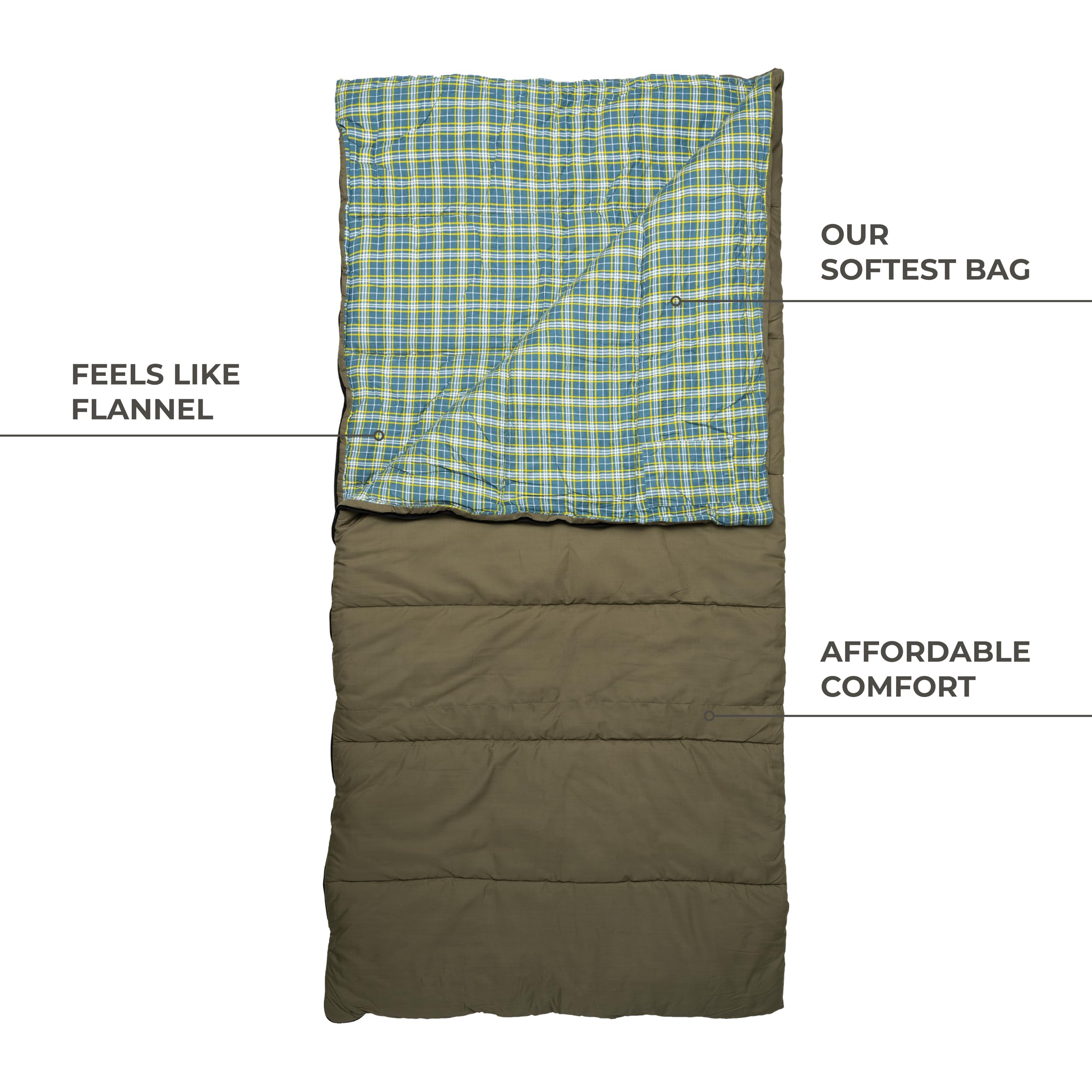 TETON Sports Evergreen flannel lining close-up for soft comfort and warmth