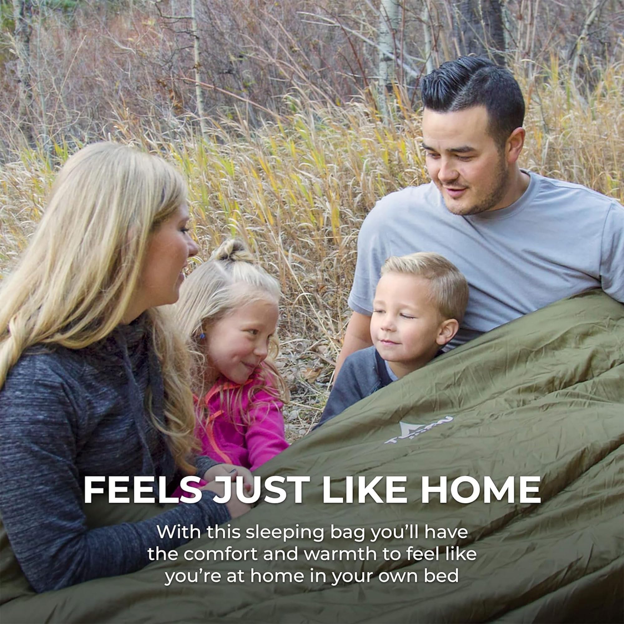 TETON Sports sleeping bag stuffed in included durable stuff sack