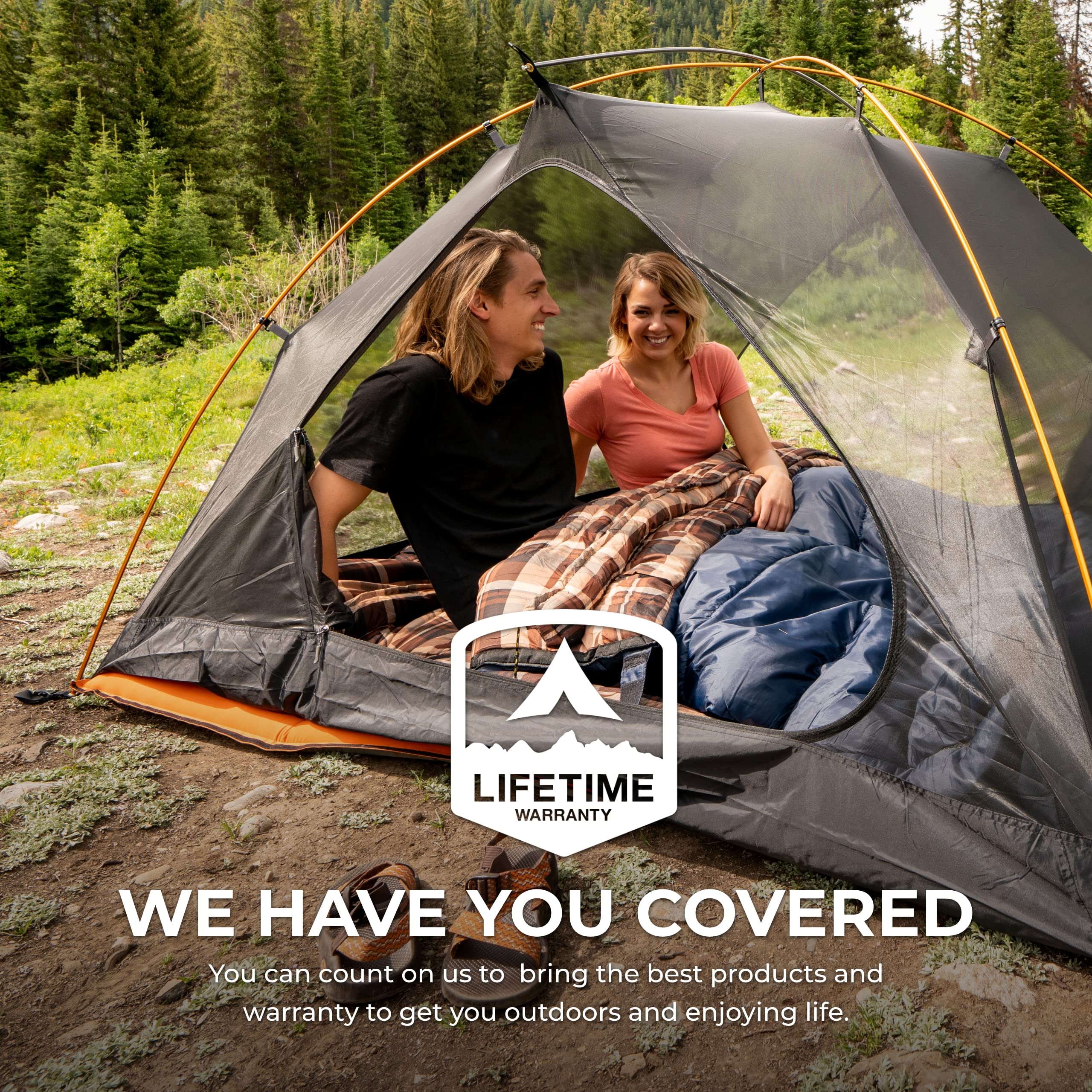 TETON Sports Mammoth comparison with insulated camp pad demonstrating scale