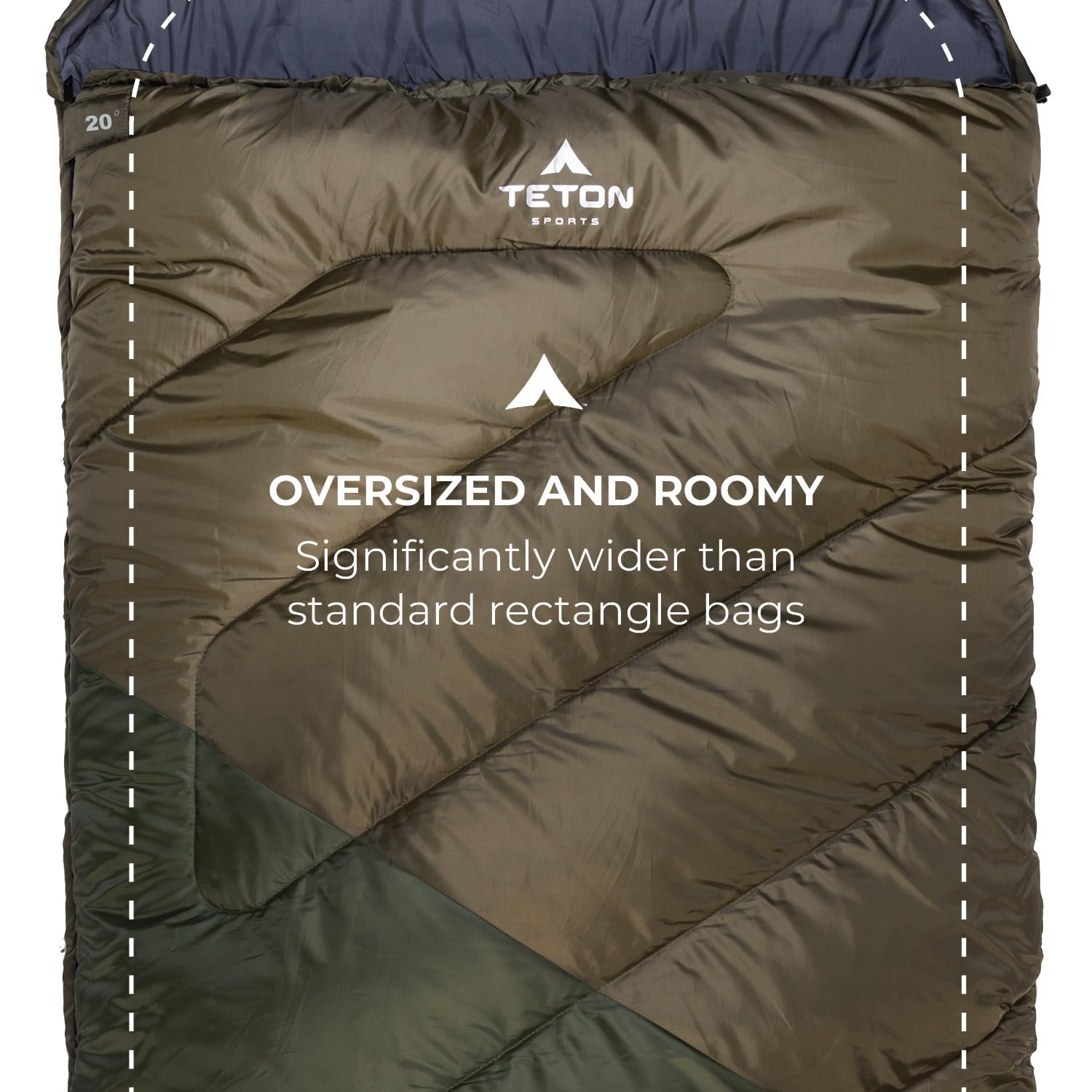 TETON Mammoth two-way metal zipper close-up showing anti-snag ease