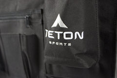 TETON Sports under-cot hammock loaded with boots and pack to keep gear off the ground