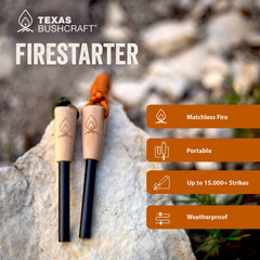 Texas Bushcraft striker multi-tool detail with bottle opener and scraper for versatility