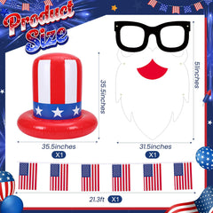 Teyva Daily inflatable top hat close-up showing bright colors and tall visibility