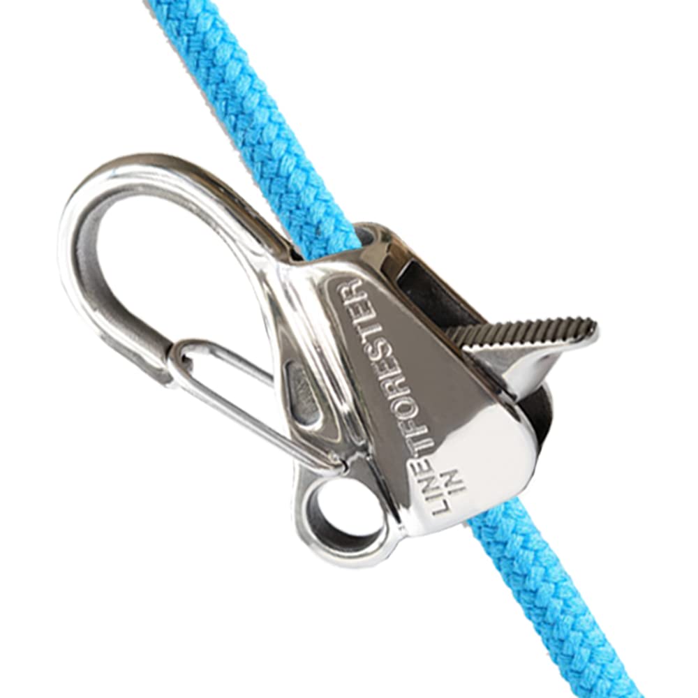 TFORESTER front view of hook showing compact stainless-steel design and quick-release