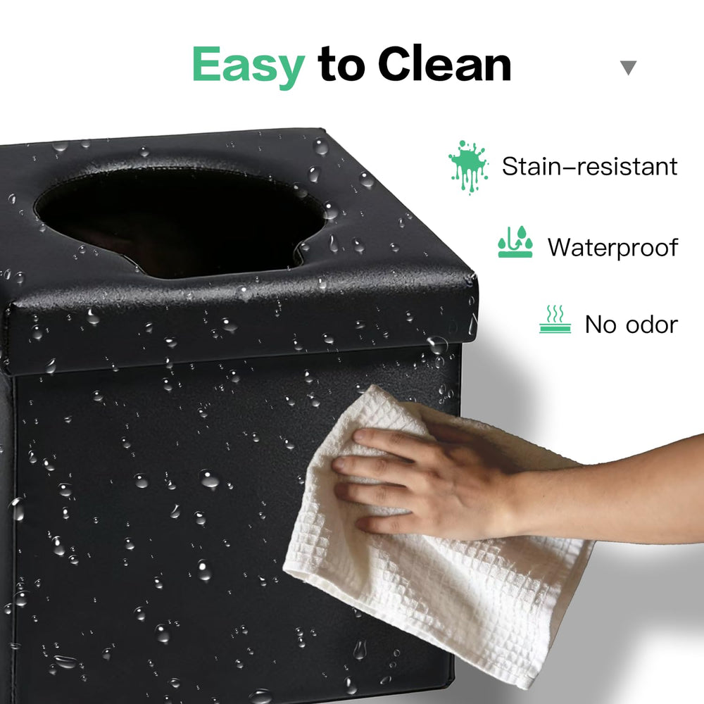 Tfulad PU leather close-up showing waterproof surface for easy cleaning