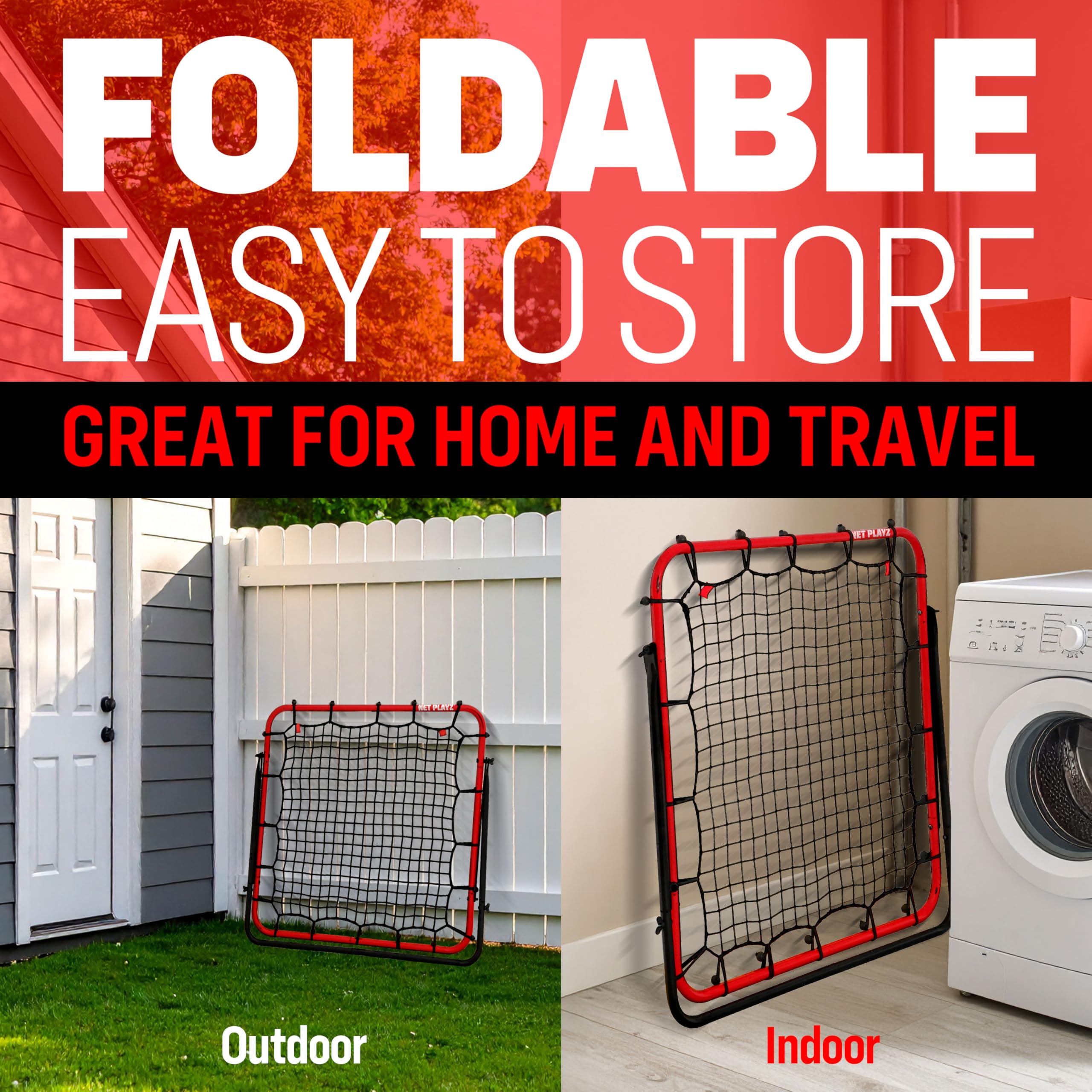 TGU ground pegs and attachments securing rebounder for stability