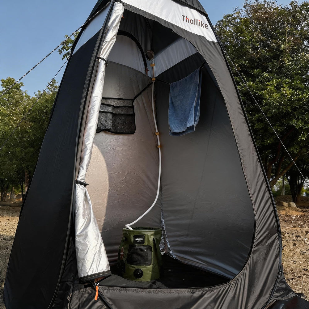 Thallike interior showing storage pouch and straps for organized gear