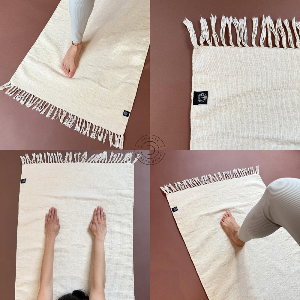 Tharie mat in a studio lifestyle setting showing natural aesthetic and calming benefit