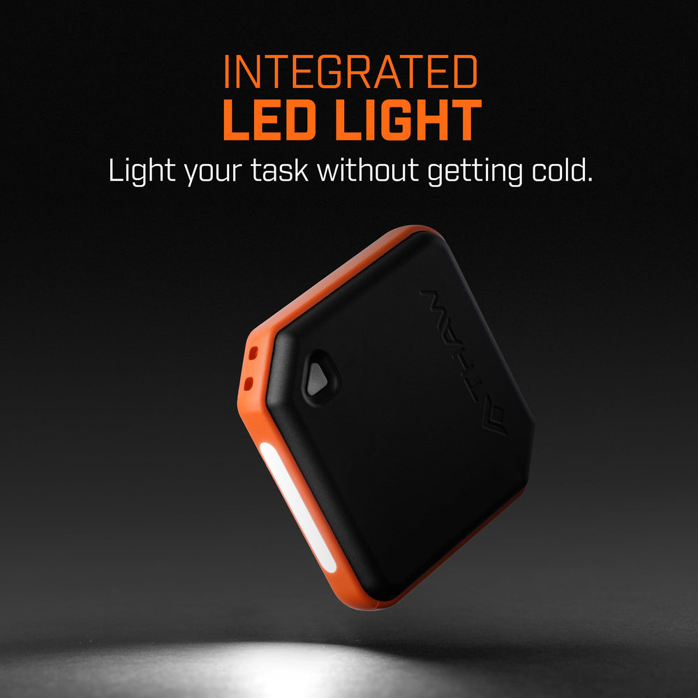 THAW LED light active illuminating a zipper for quick tasks