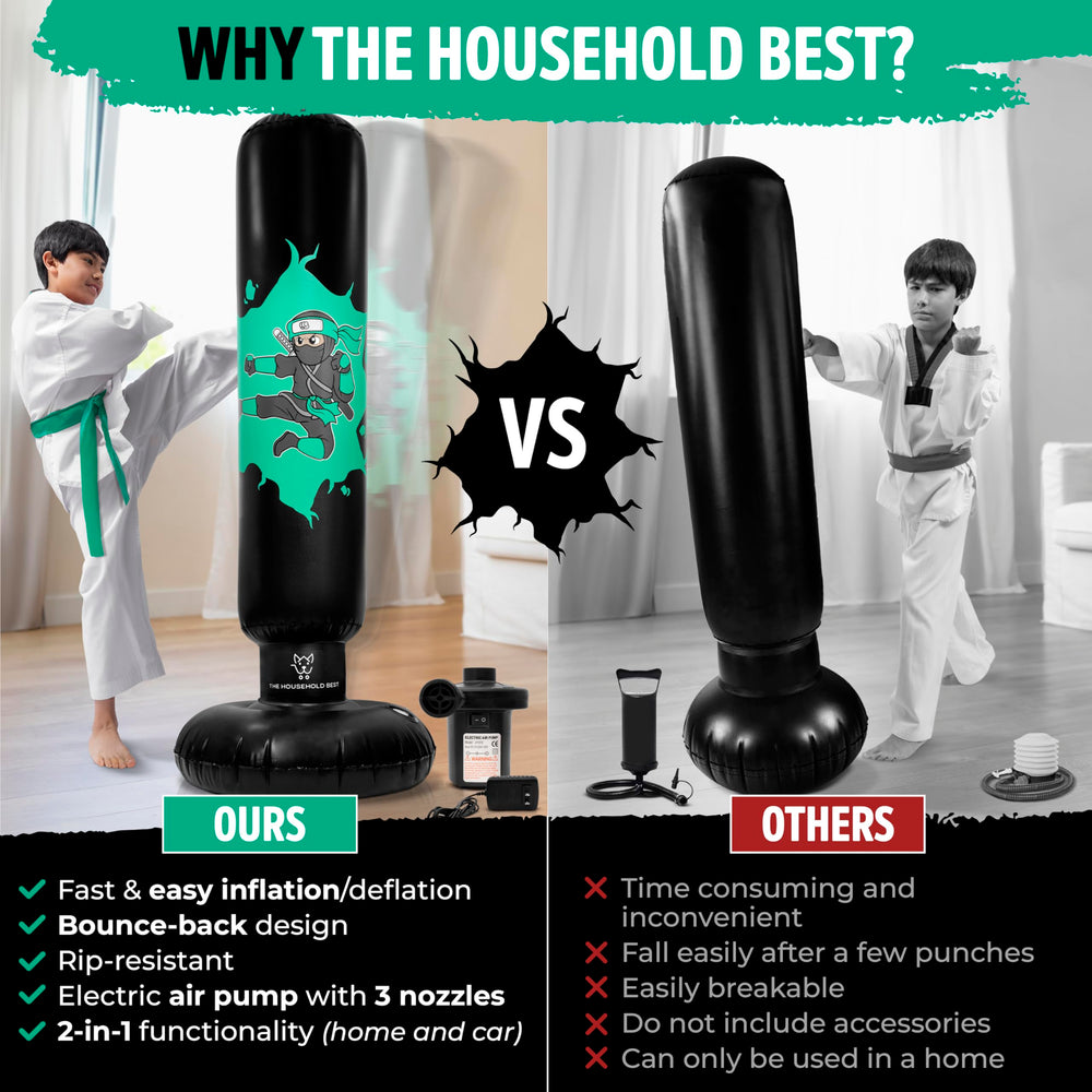 The Household Best base filled with water demonstrating secure anchoring for stability