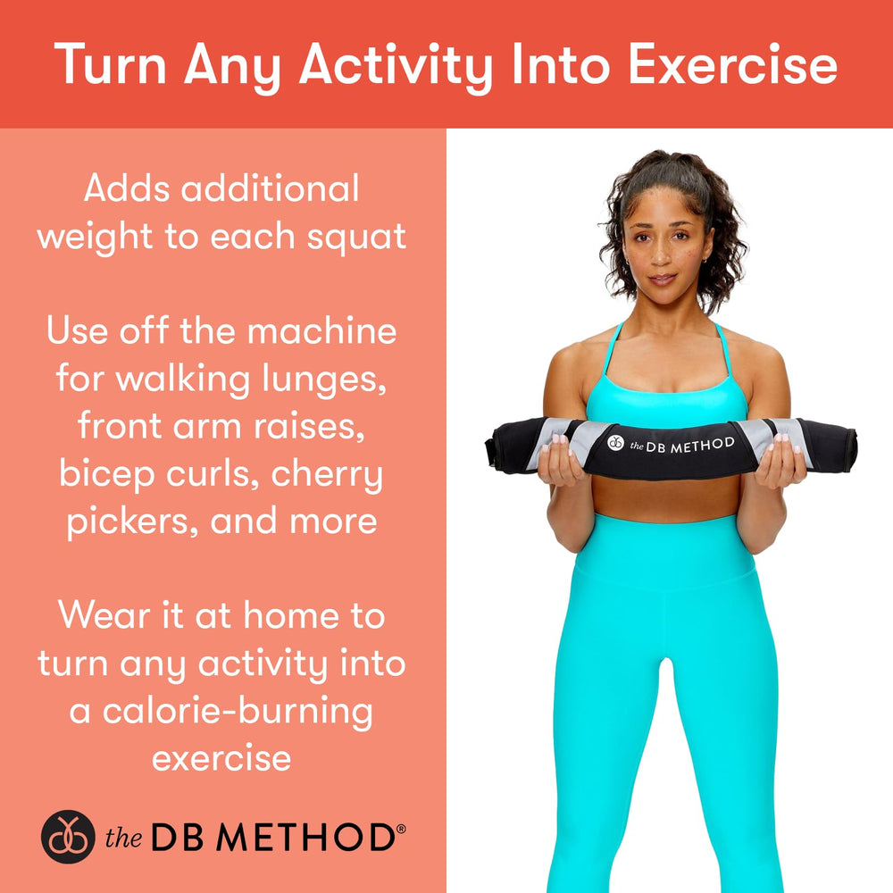 THE DB METHOD DreamBelt buckle detail illustrating secure fastening benefit: prevents slipping