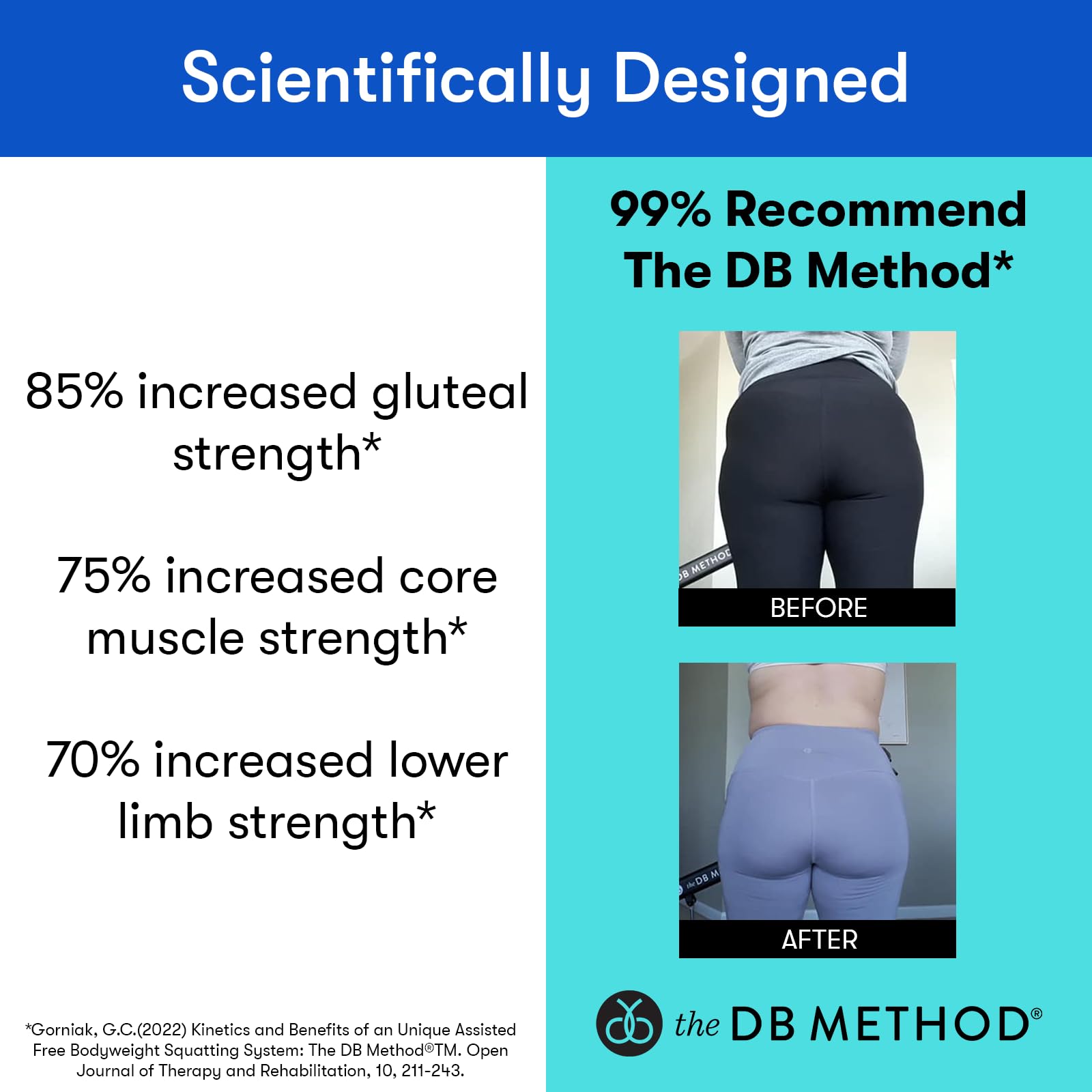 THE DB METHOD DreamBelt worn during hip thrust demonstrating use and resistance benefit: intensifies glutes