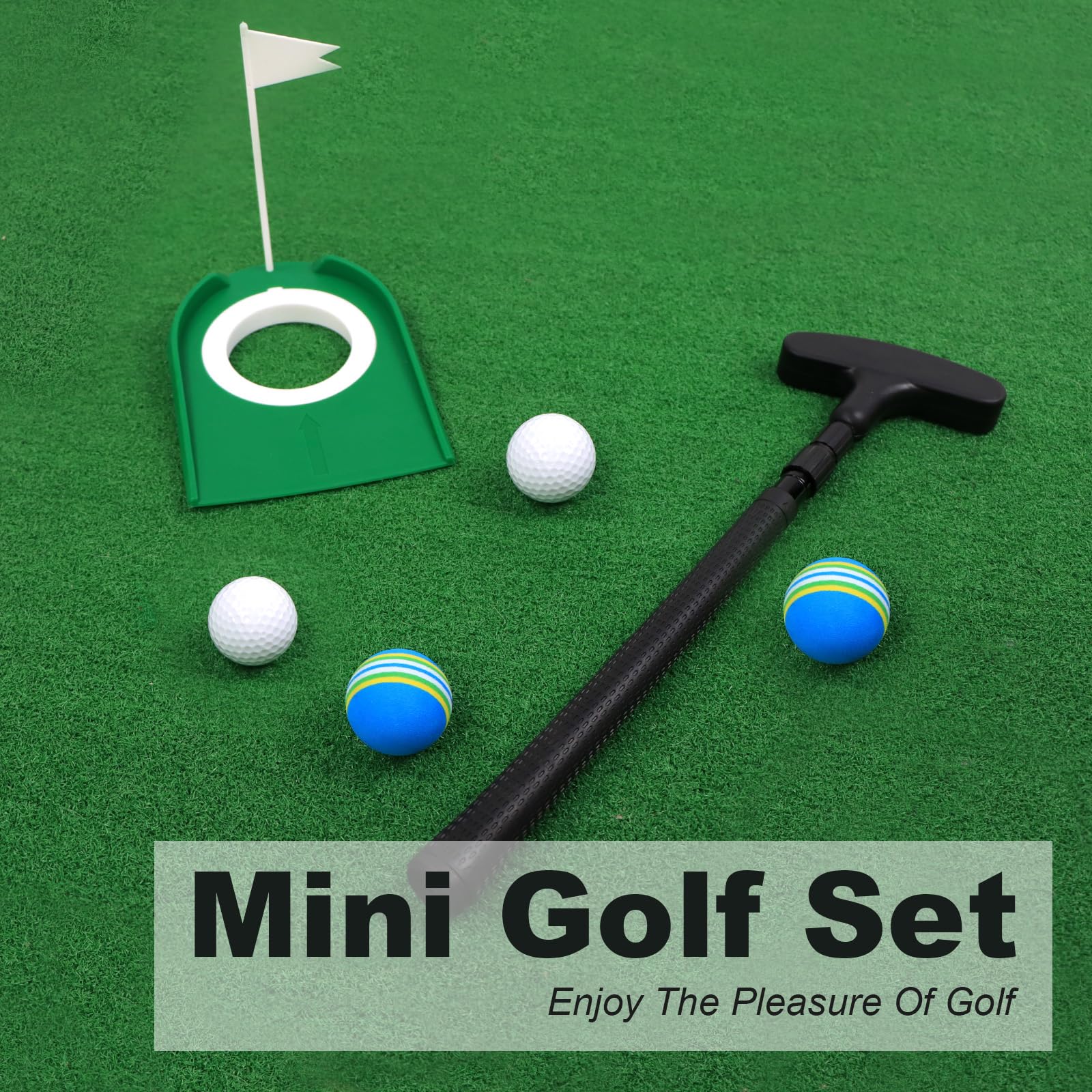 THE GOLFER STORE flag cup on short green demonstrating target practice and fun
