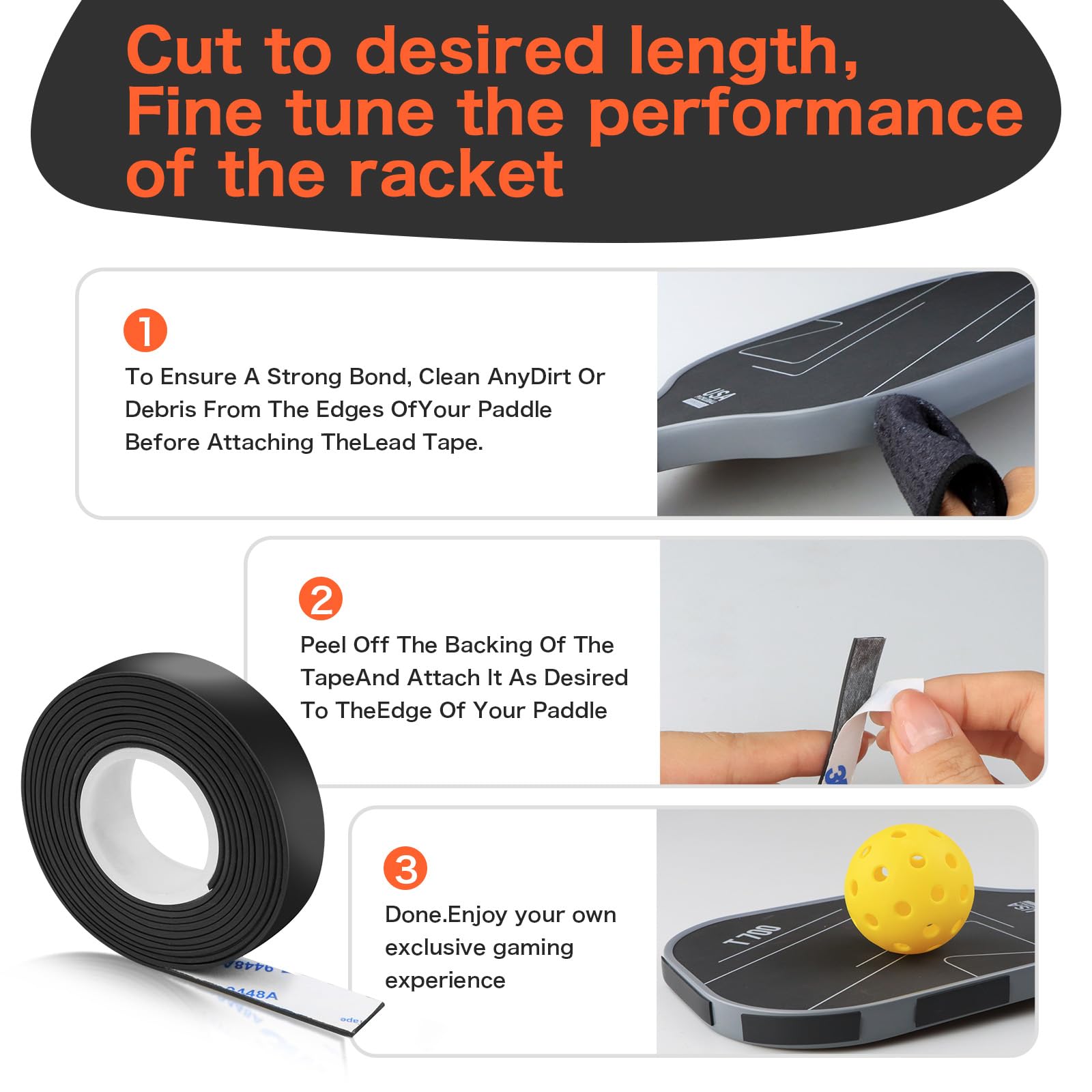 THE GOLFER STORE tape placed near handle to demonstrate customizable balance control