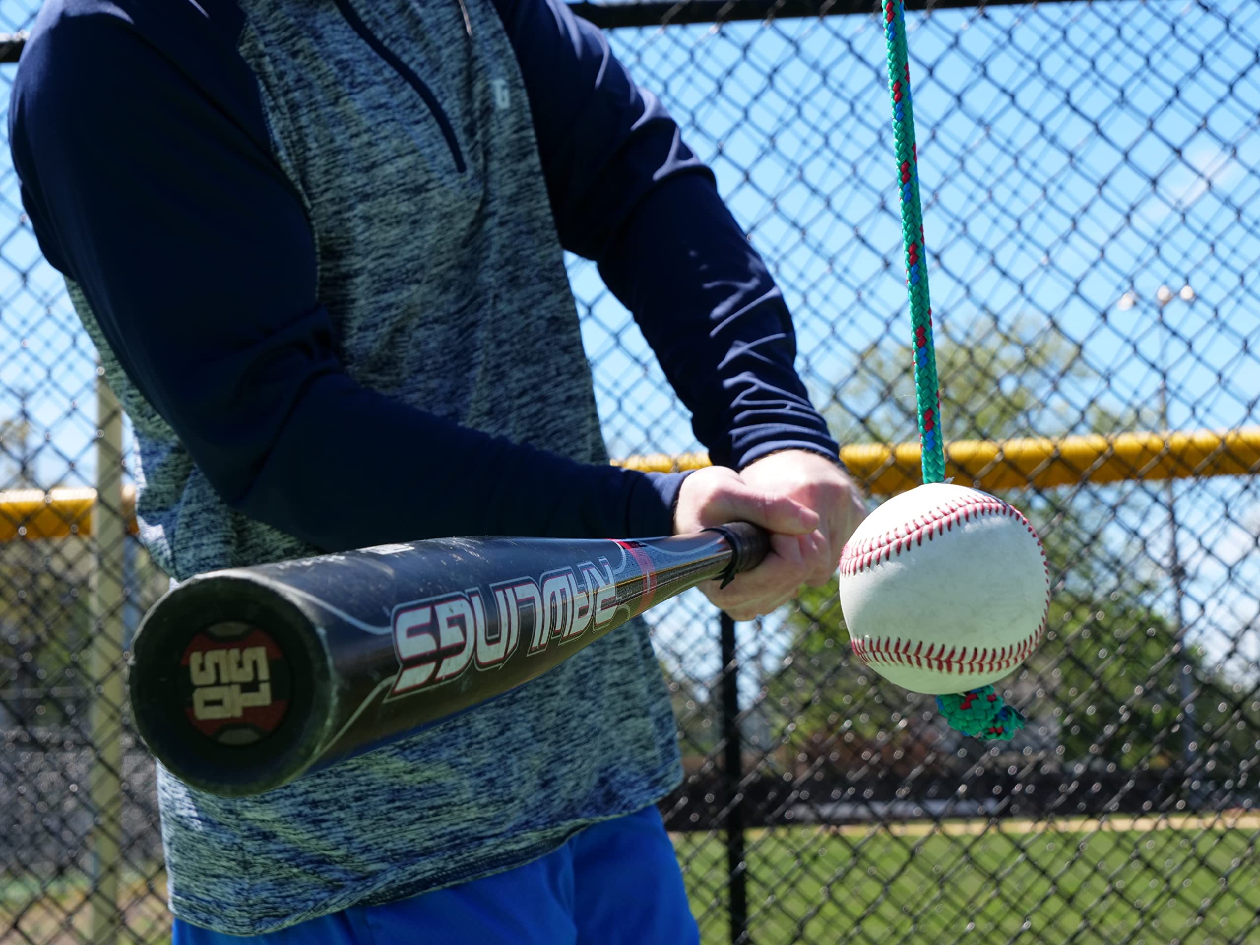 The Hitting Rope in use by a youth player improving timing and swing mechanics