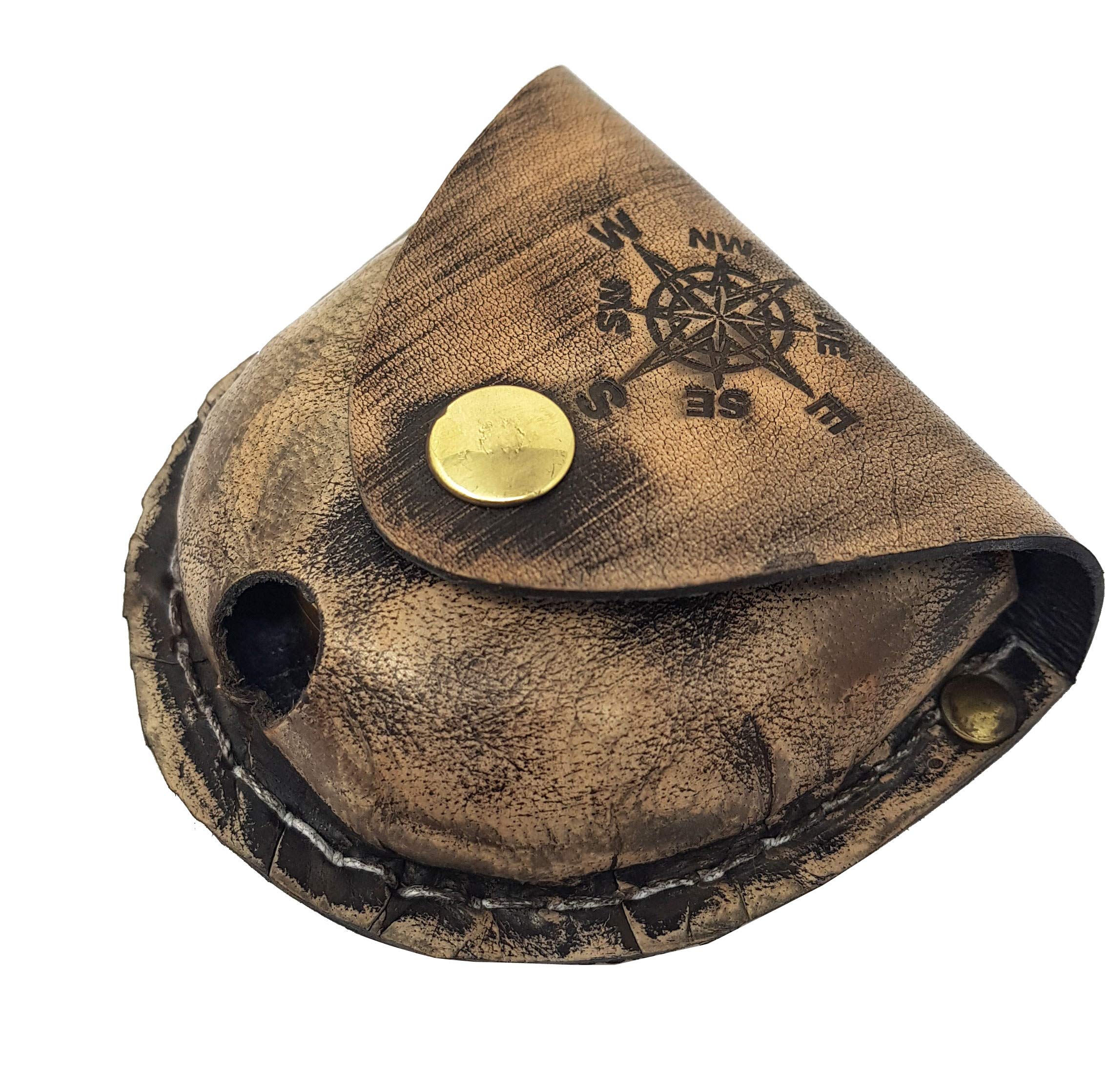 The New Antique Store compass attached to backpack strap for easy travel use