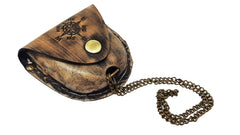 The New Antique Store open compass with chain illustrating secure carry and access