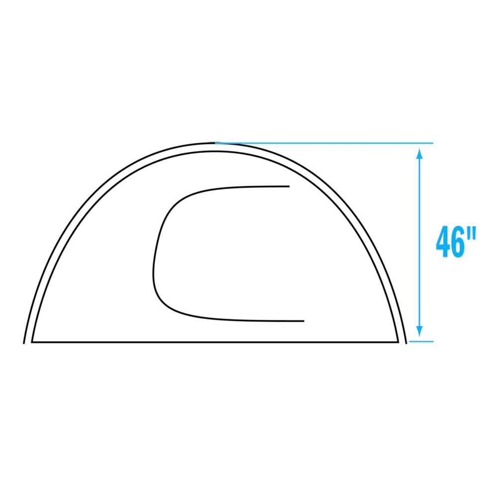The North Face packed tent with poles showing compact carry and lightweight benefit