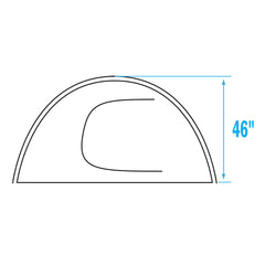 The North Face packed tent with poles showing compact carry and lightweight benefit