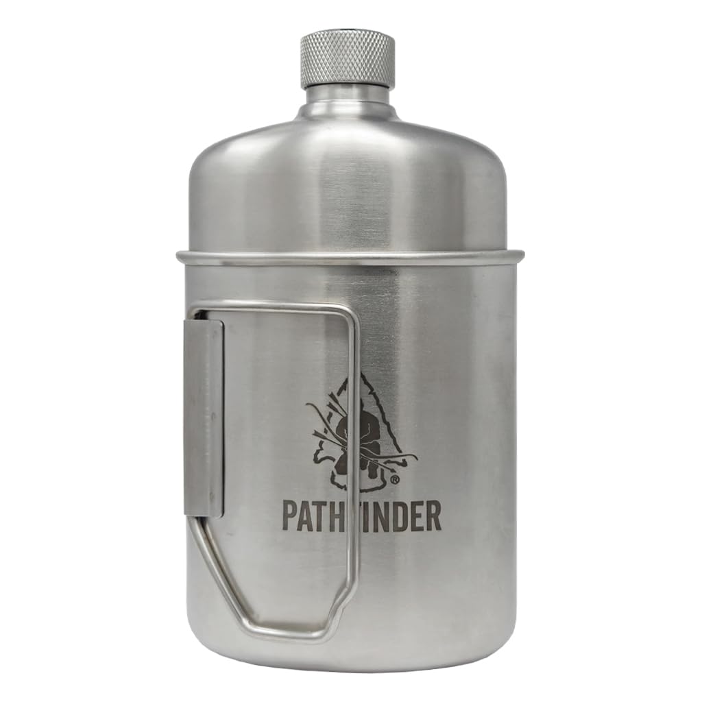 The Pathfinder School cup nested inside canteen demonstrating space-saving storage
