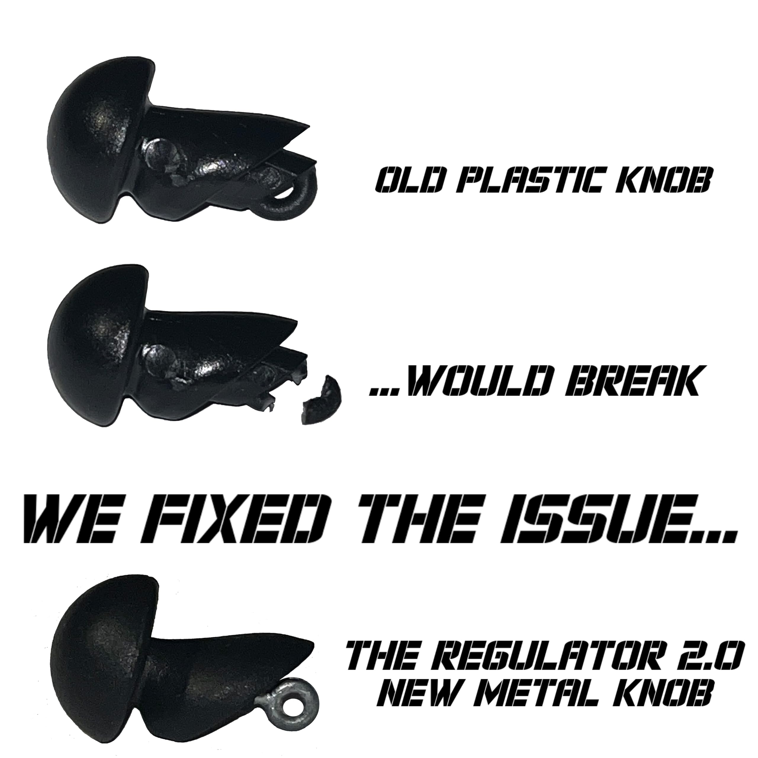 The Regulator held in hand for scale demonstrating compact size and portability